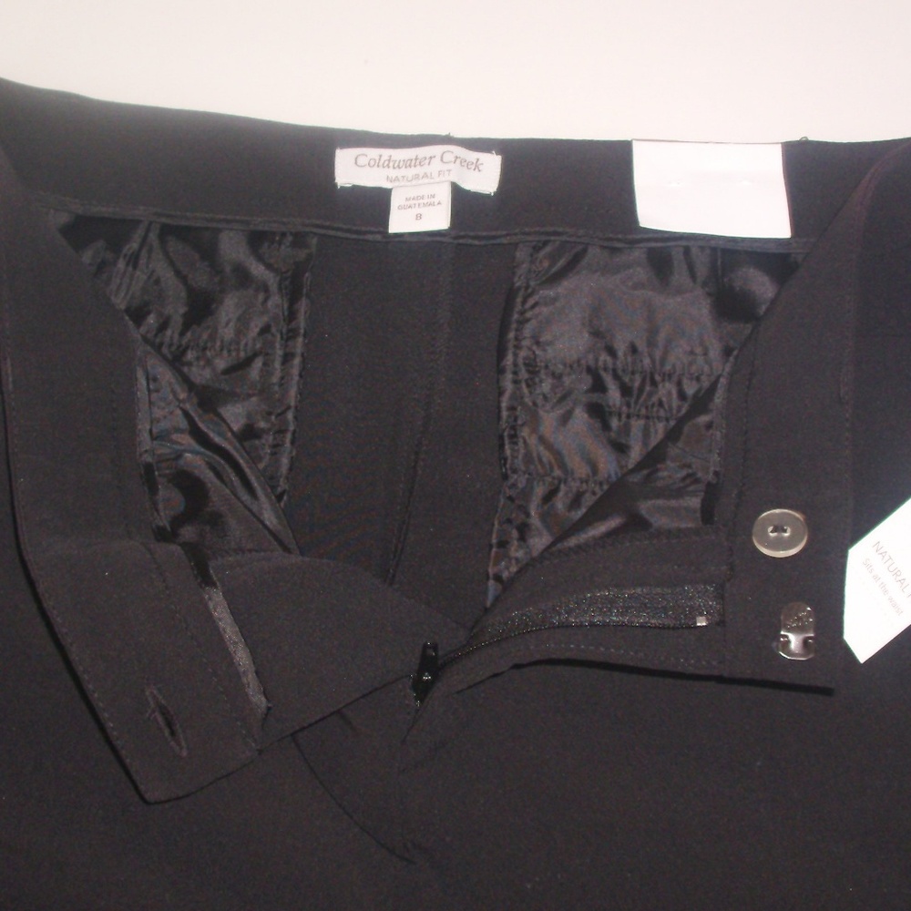 NWT Coldwater Creek Black Boot Cut Trouser Pants 8 - Picture 6 of 8